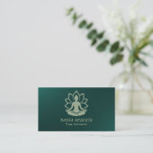 Yoga-instructeur visitekaartje | Sjabloon (Staand voorkant)