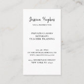 Yoga-instructeur voor kleurrijke bomen visitekaartje (Achterkant)