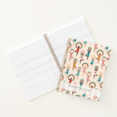 Yoga Instructeur Vrouwen Yoga Pose Licht Tan Notitieboek (Binnen)