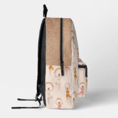 Yoga Instructeur Vrouwen Yoga Pose Roze Monogram Bedrukte Rugzak (Links)