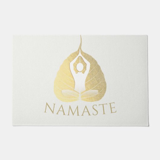 Yoga instructeur Welkomstwoord Meditation Pose Bod Deurmat (Voorkant)