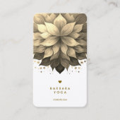 Yoga Instructeur Wellness Spa Elegante Witte Lotus Visitekaartje (Voorkant)