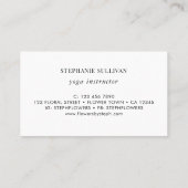 Yoga Instructeur Wildflower Visitekaartje (Achterkant)