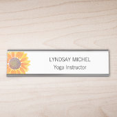 Yoga Instructeur Zonnebloem Gepersonaliseerd Bureau Naambordje