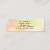 Yoga Instructeur Zonnebloem Waterverf Mini Visitekaartje (Achterkant)