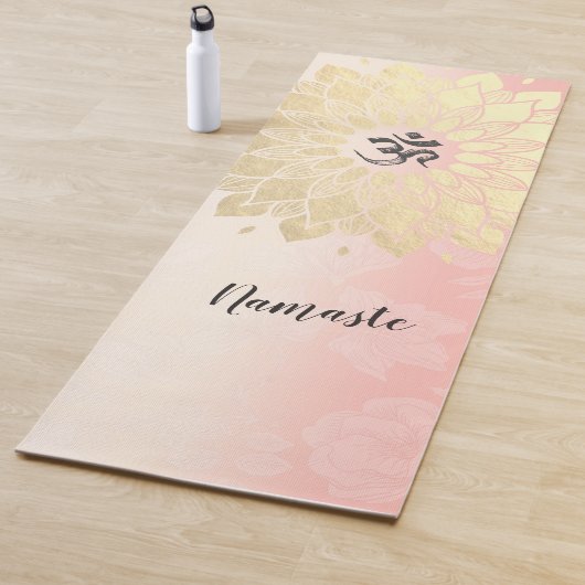 YOGA-instructies Gold Mandala OM-symbool Yogamat (In situ)