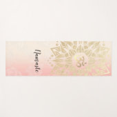YOGA-instructies Gold Mandala OM-symbool Yogamat (Voorkant (horizontaal))