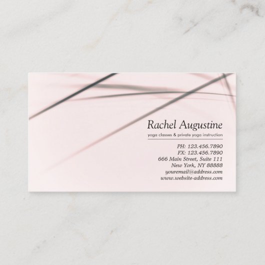 Yoga Instructor Abstract Black White Lights Curves Visitekaartje (Achterkant)