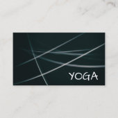 Yoga Instructor Abstract Black White Lights Curves Visitekaartje (Voorkant)