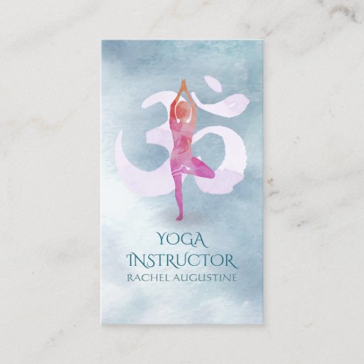 YOGA Instructor AppointMeditation Pose Om Afsprakenkaartje (Voorkant)