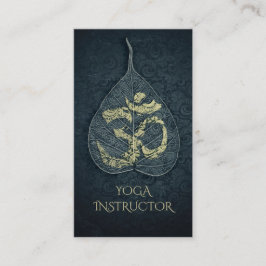 Yoga Instructor Appointment Bodhi Leaf OM Symbol Afsprakenkaartje