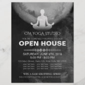 Yoga Instructor B&W Meditation Pose Flyer (Voorkant)