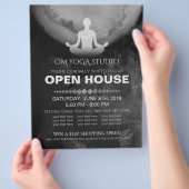 Yoga Instructor B&W Meditation Pose Flyer (Hand)