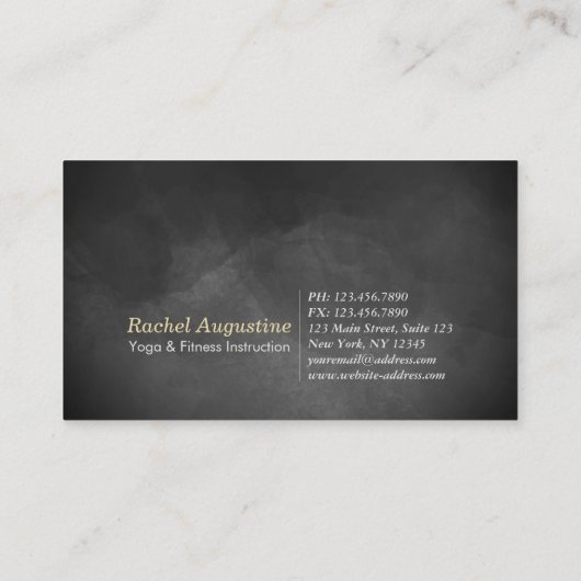 Yoga Instructor Black & Gold Meditation ZEN-symboo Visitekaartje (Achterkant)