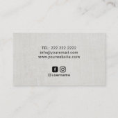 Yoga Instructor Black Lotus Gold Stripe Elegant Visitekaartje (Achterkant)