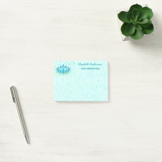 Yoga Instructor | Blauwe Lotus Flower Zen Meditati Post-it® Notes (Kantoor)