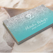 Yoga Instructor Blauwgroen & Silver Glitter Mandal Visitekaartje