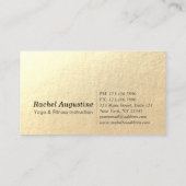 Yoga Instructor Blue & Gold Meditation Pose ZEN OM Visitekaartje (Achterkant)