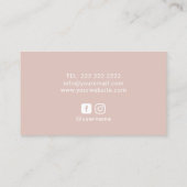 Yoga Instructor Blush Roos Gold Spiral Lotus Visitekaartje (Achterkant)