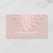 Yoga Instructor Blush Roos Gold Spiral Lotus Visitekaartje (Voorkant)