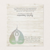 Yoga Instructor Bodhi Leaf Price List Benoeming Visitekaartje (Buitenkant ongevouwen)