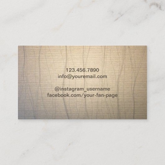 Yoga Instructor  Boom Elegant Therapie Visitekaartje (Achterkant)