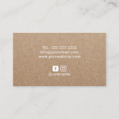 Yoga Instructor  Boom Logo Rustic Kraft Visitekaartje (Achterkant)