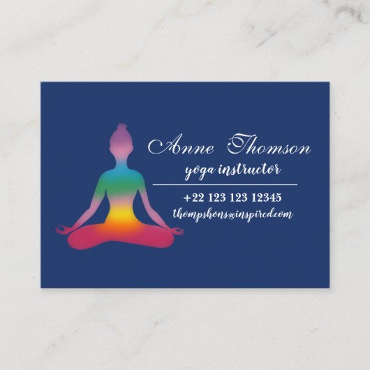 Yoga Instructor Business Card Visitekaartje (Voorkant)
