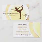 Yoga Instructor Business Card Visitekaartje (Voorkant / Achterkant)