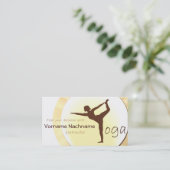 Yoga Instructor Business Card Visitekaartje (Staand voorkant)