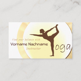 Yoga Instructor Business Card Visitekaartje