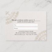 YOGA Instructor Cadeaubon Blue Gold Mandala Kortingskaartje (Achterkant)