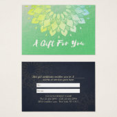 YOGA Instructor Cadeaubon Gold Foil Mandala Visitekaartje (Voorkant /achterkant)