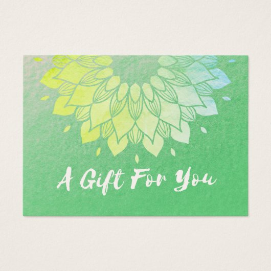 YOGA Instructor Cadeaubon Gold Foil Mandala Visitekaartje (Voorkant)