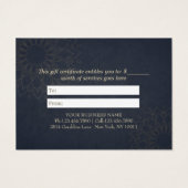 YOGA Instructor Cadeaubon Gold Foil Mandala Visitekaartje (Achterkant)