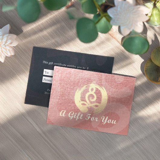 YOGA Instructor Cadeaubon Meditation Zen OM Kortingskaartje