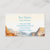 Yoga Instructor Canyon Watercolor Visitekaartje (Achterkant)