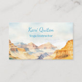 Yoga Instructor Canyon Watercolor Visitekaartje (Voorkant)