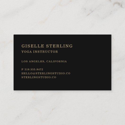 Yoga Instructor Celestial Sun Moon Visitekaartje (Achterkant)