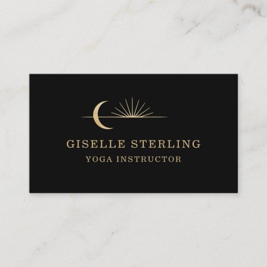 Yoga Instructor Celestial Sun Moon Visitekaartje (Voorkant)