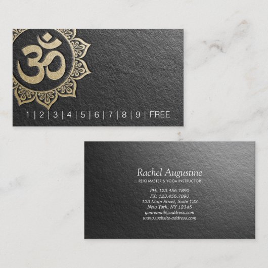 YOGA Instructor Chic Black Gold OM Mandala Loyalty (Voorkant / Achterkant)