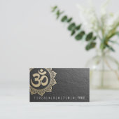YOGA Instructor Chic Black Gold OM Mandala Loyalty (Staand voorkant)