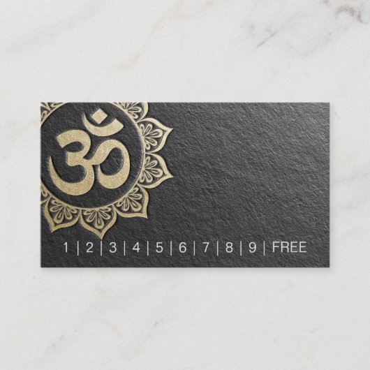 YOGA Instructor Chic Black Gold OM Mandala Loyalty (Voorkant)