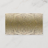 Yoga Instructor Chic Gold | Boho Mandala Pattern Visitekaartje (Achterkant)