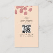 Yoga Instructor Classes Roos Roze Faux Folie B Visitekaartje (Achterkant)