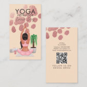 Yoga Instructor Classes Roos Roze Faux Folie B Visitekaartje (Voorkant / Achterkant)