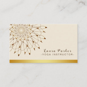 Yoga Instructor Classic Mandala Lotus Floral Visitekaartje
