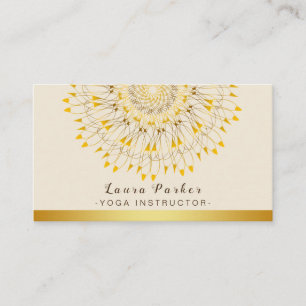 Yoga Instructor Classic Mandala Lotus Floral Visitekaartje