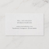 Yoga Instructor Classy White Lotus Floral Visitekaartje (Achterkant)