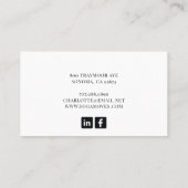 Yoga Instructor Cobra Pose Visitekaartje (Achterkant)